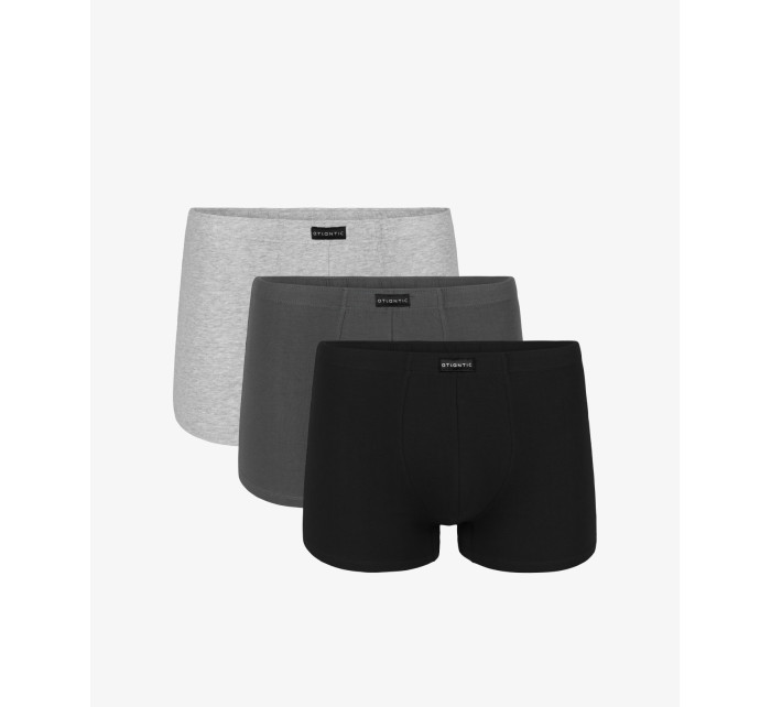 Pánské boxerky ATLANTIC 3Pack - černá/šedá/grafitová