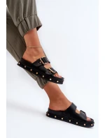 Dámské pantofle na platformě Big Star Černá