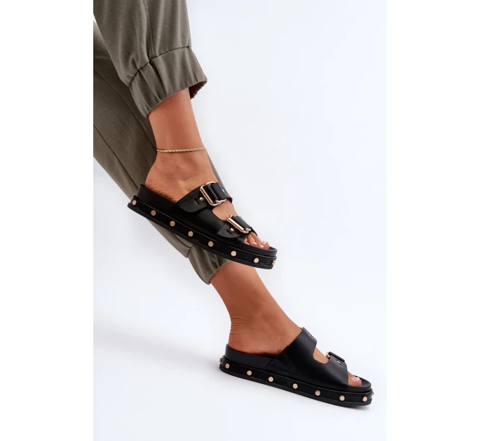 Dámské pantofle na platformě Big Star Černá