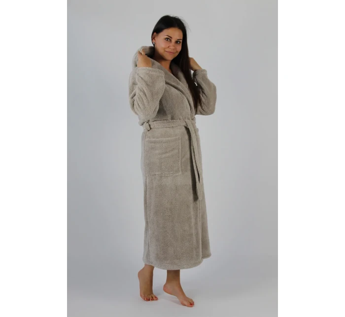 Dlouhý dámský župan s kapucí 807 LUNA II Dlouhý dámský župan s kapucí 807 LUNA II