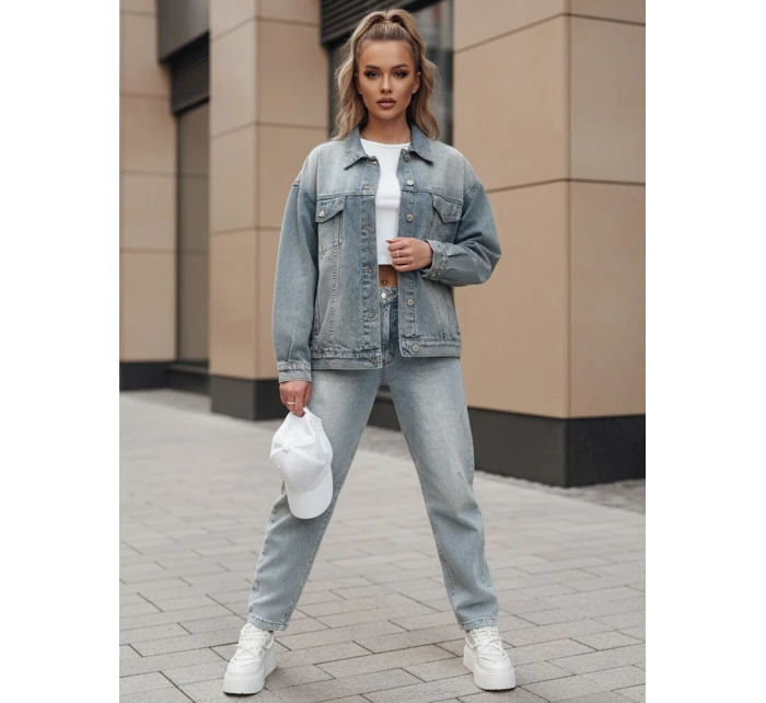 Dámské džínové kalhoty se širokými nohavicemi WIDENO modrá FashionStreet UY2492