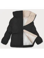 Černá bunda typu puffer pro přechodné období (5M3115-392)