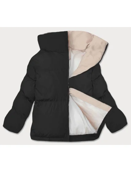 Černá bunda typu puffer pro přechodné období (5M3115-392)