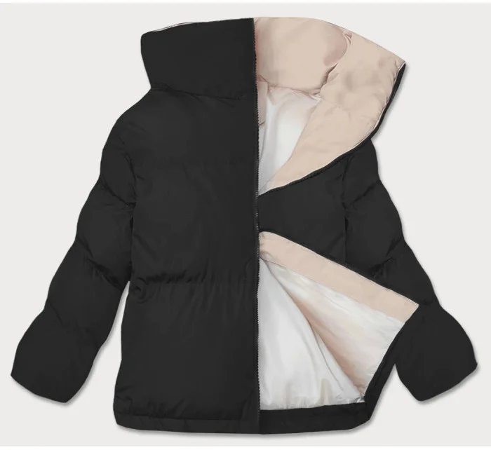 Černá bunda typu puffer pro přechodné období (5M3115-392)