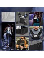 Reflektivní běžecká vesta Wozinsky WKDB1 s kapsami – černá