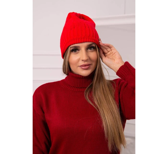 Dámská čepice Irmina model 18751863 červená - K-Fashion Dámská čepice Irmina model 18751863 červená - K-Fashion