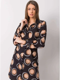 Šaty DHJ SK 12765.11 černá a béžová