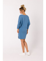 šaty s pruhy s logem modré model 18383297 - Moe