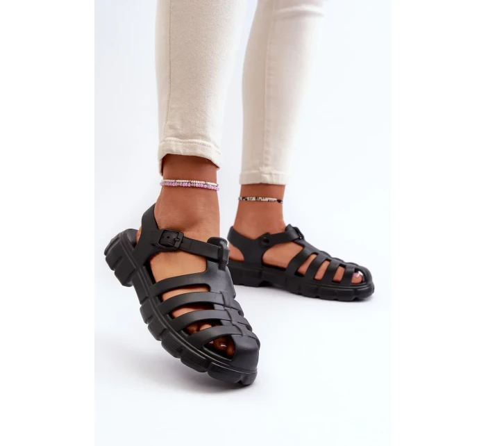 Dámské pěnové římské sandály Black Gasaria Dámské pěnové římské sandály Black Gasaria