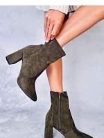 Dámské kotníkové boty HD055-100 Tmavě zelená - Besty