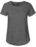 Neutral O 80012 Dámské bio tričko s ohrnutými rukávy 77.8012 dark heather Neutral O 80012 Dámské bio tričko s ohrnutými rukávy 77.8012 dark heather