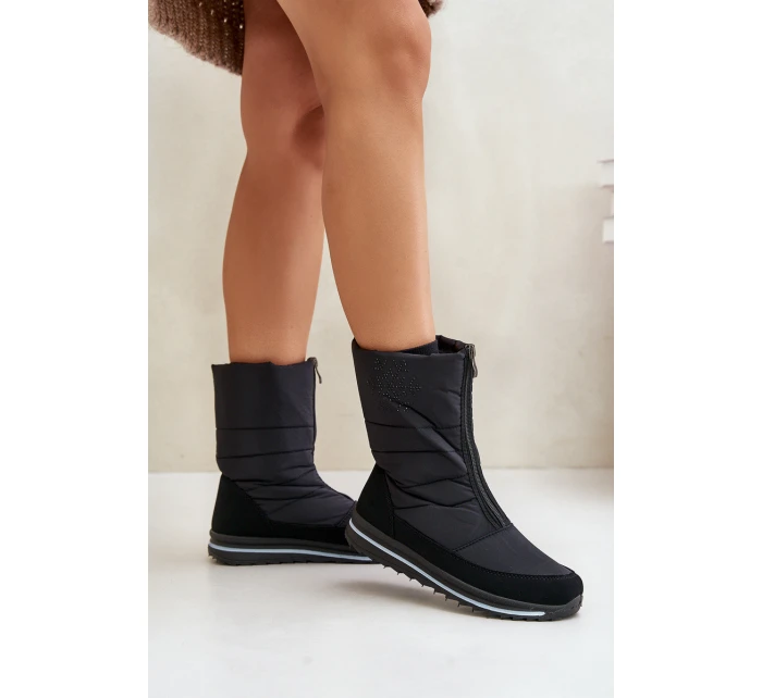 Dámské Sněhule Se Zipem model 21677064 Černé - Boto Dámské Sněhule Se Zipem model 21677064 Černé - Boto