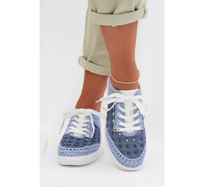 Kožené dámské polobotky D&A GR61-5951 modré