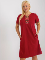 Sukienka LK SK model 18487419 ciemny czerwony - FPrice