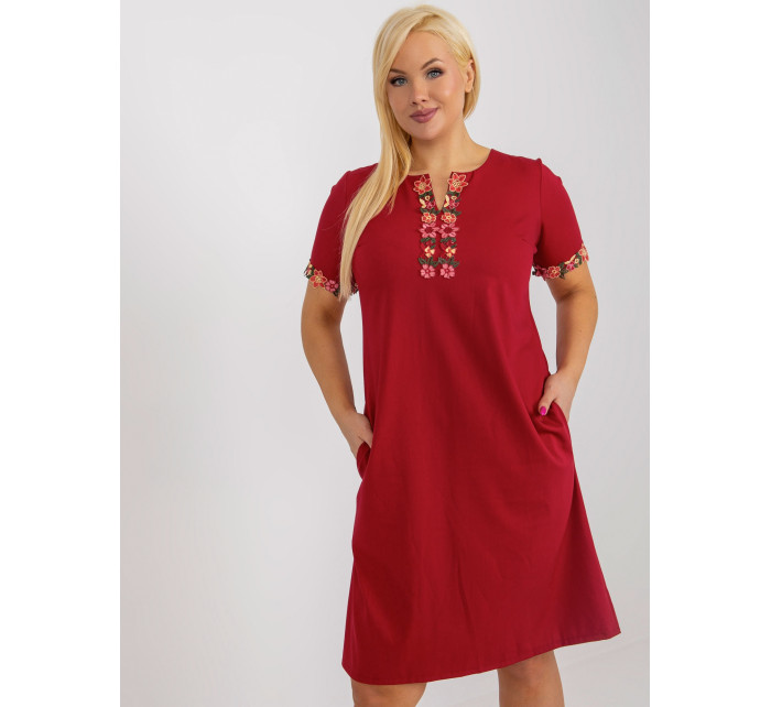 Sukienka LK SK 506309.50 ciemny czerwony