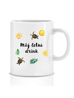 Personalizovaný klasický bílý keramický hrníček 300 ml s letním mixem Personalizovaný klasický bílý keramický hrníček 300 ml s letním mixem