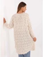 Dámský svetr Jumper MI SW 0820.85 Světle béžový - FPrice Dámský svetr Jumper MI SW 0820.85 Světle béžový - FPrice