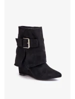 Boty na klínovém podpatku model 203527 Step in style Boty na klínovém podpatku model 203527 Step in style