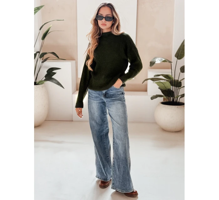 CAMERON dámský svetr zelený FashionStreet MY1153 CAMERON dámský svetr zelený FashionStreet MY1153