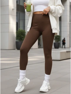 Dámské sportovní legíny hnědé FashionStreet UY2848