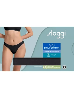 sloggi GO Daily Cotton Mini 3P - BLACK - SLOGGI BLACK - SLOGGI