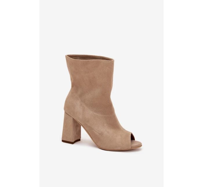Semišové Boty Na Podpatku S Béžové Zazoo model 21704113 - Boto Semišové Boty Na Podpatku S Béžové Zazoo model 21704113 - Boto
