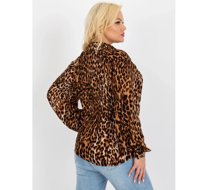 Košile LK KS 509188.38P světle hnědá