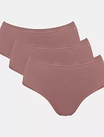 Dámské kalhotky GO Daily Cotton Midi 3P - BROWN - sv. hnědé 1141 - SLOGGI