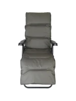 Zahradní křeslo s podnožkou 57x83x106CM šedozelené