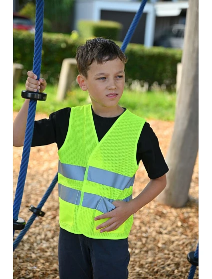 – Dětská síťovaná bezpečnostní vesta 76.1 neon green model 22461379 - Korntex – Dětská síťovaná bezpečnostní vesta 76.1 neon green model 22461379 - Korntex