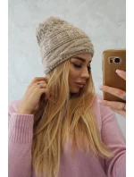 Fleecová čepice Edyta K298 béžová