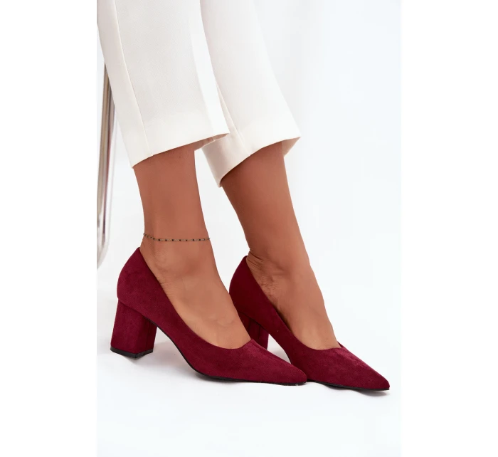 Dámské lodičky s na sloupku bordové model 21711452 - Boto Dámské lodičky s na sloupku bordové model 21711452 - Boto