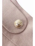 B265 Sukně s vysokým pasem - béžová