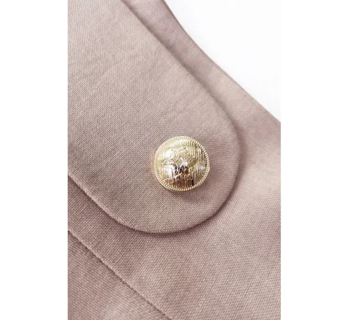 B265 Sukně s vysokým pasem - béžová