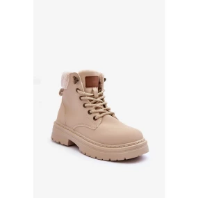 Dámské kožené trapery světle béžové Jette