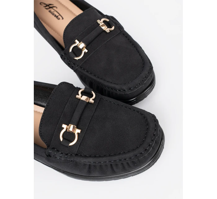 Originální dámské  polobotky černé na klínku