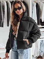 Dámská krátká zimní prošívaná bunda VIBEGIRL černá FashionStreet TY4948