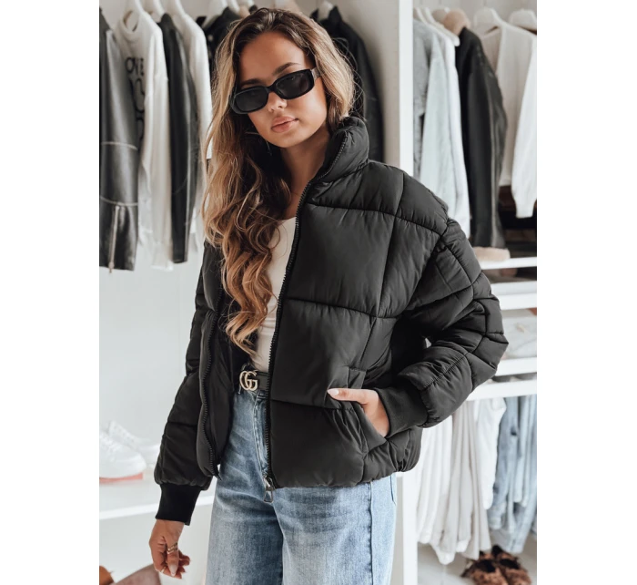 Dámská krátká zimní prošívaná bunda VIBEGIRL černá FashionStreet TY4948 Dámská krátká zimní prošívaná bunda VIBEGIRL černá FashionStreet TY4948