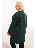 Dámská sukýnka Plus Size máslová s kapsou a 3/4 rukávem tmavě zelená Dámská sukýnka Plus Size máslová s kapsou a 3/4 rukávem tmavě zelená