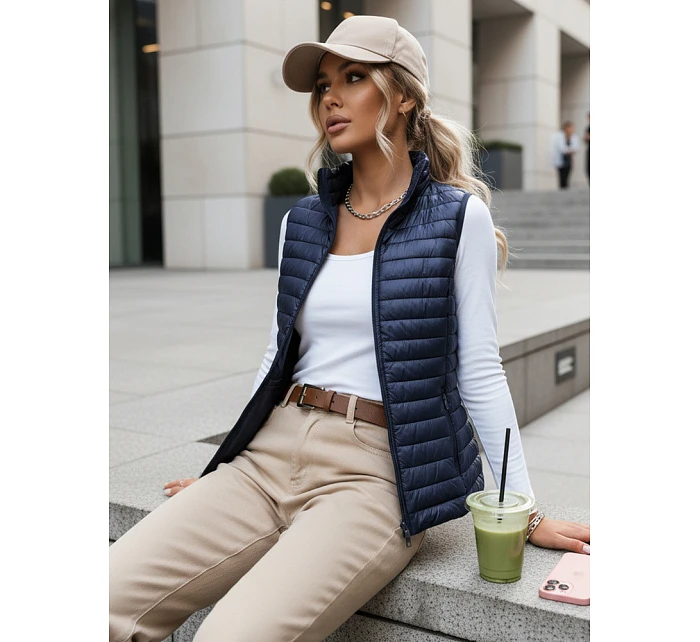 Dámská prošívaná vesta STANSY navy blue FashionStreet TY3962