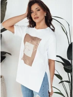 FAGOS dámské tričko bílé FashionStreet RY2592 FAGOS dámské tričko bílé FashionStreet RY2592