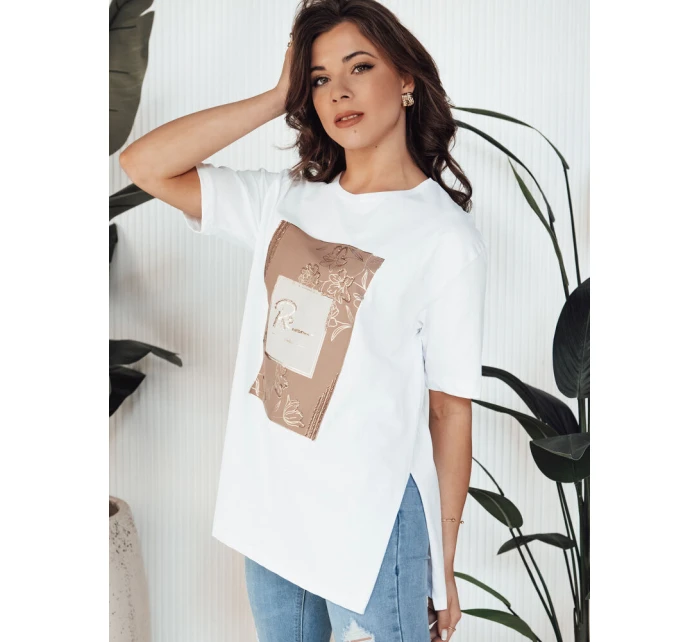 FAGOS dámské tričko bílé FashionStreet RY2592 FAGOS dámské tričko bílé FashionStreet RY2592