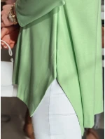 Dámská máslová halenka oversize s přívěskem světle zelená Dstreet model 21985736 - FashionStreet