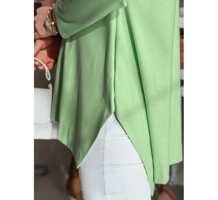 Dámská máslová halenka oversize s přívěskem světle zelená Dstreet model 21985736 - FashionStreet