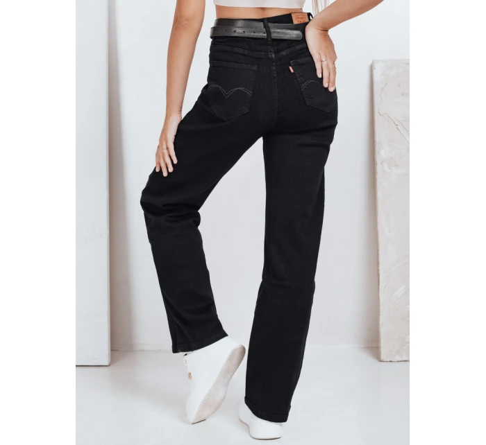 Dámské široké džíny černé model 21992488 - Dstreet Dámské široké džíny černé model 21992488 - Dstreet