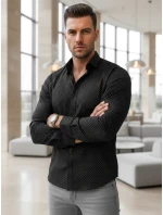 Koszula męska regular fit  czarna model 22004901 - FashionStreet