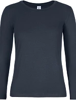 B&C #E190 LSL /women Dámské tričko z těžké bavlny s dl. rukávem 01.008T navy