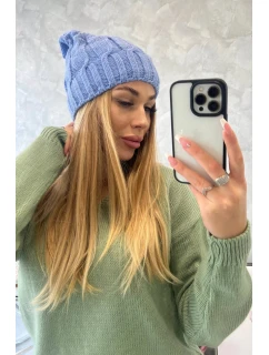 Fleecová čepice Iwona K221 modrá