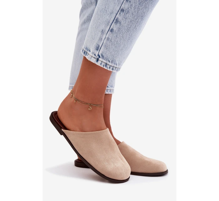 Dámské ploché béžové ekologické semišové model 21960862 - Boto