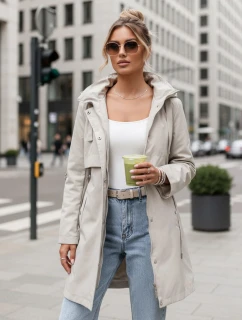Dámská přechodná bunda parka béžová Dstreet model 21995964 - FashionStreet